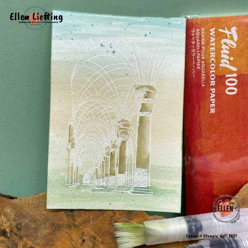 aquarellen en embossen door ellen liefting