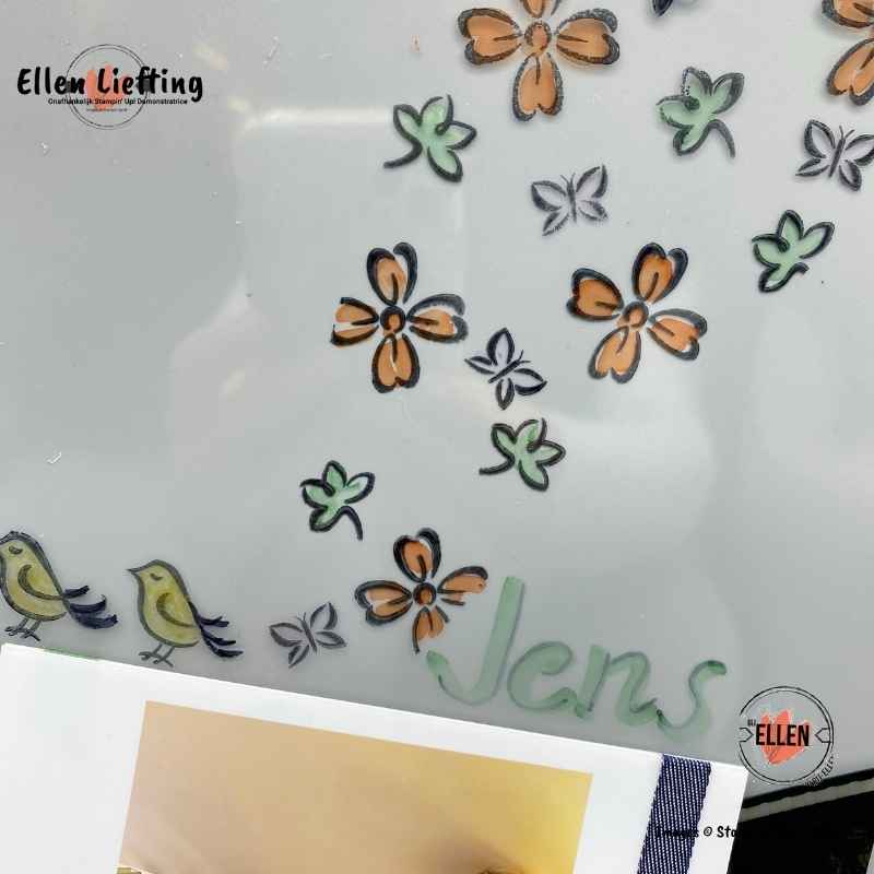 inkleuren van stempels op sheets door ellen liefting