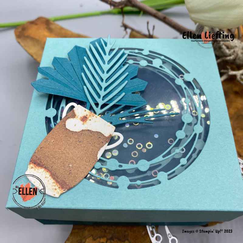 Doosje met schuddeksel zelf maken 1 earthen elegance details op kadodoosje ellen liefting stampinup