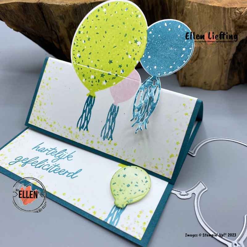 pop up kaartje met feestballonnen ellen liefting