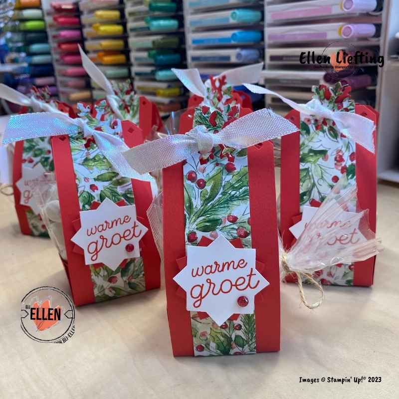 warme groet met sparkling snowflakes stampinup door ellen liefting