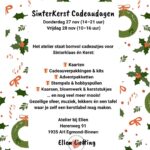 Donderdag 27 november 14.00 – 21.00 uur 🎁 Vrijdag 28 november 10.00 – 16.00 uur Welkom in het supergezellige atelier vol inspiratie creativiteit en de mooiste cadeautjes voor Sinterklaas en 2